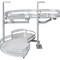 Hardware Resources 15" Polished Chrome and White Blind Corner Swingout for Openings on the Left of the Blind BCSO215PCWH-LH - alternate 1